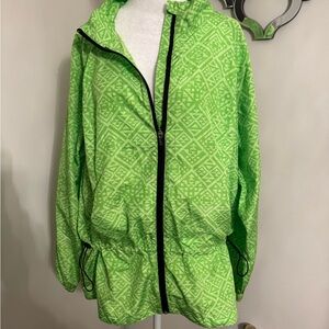 Exertek Lime Green Patterned Women's Ski Jacket